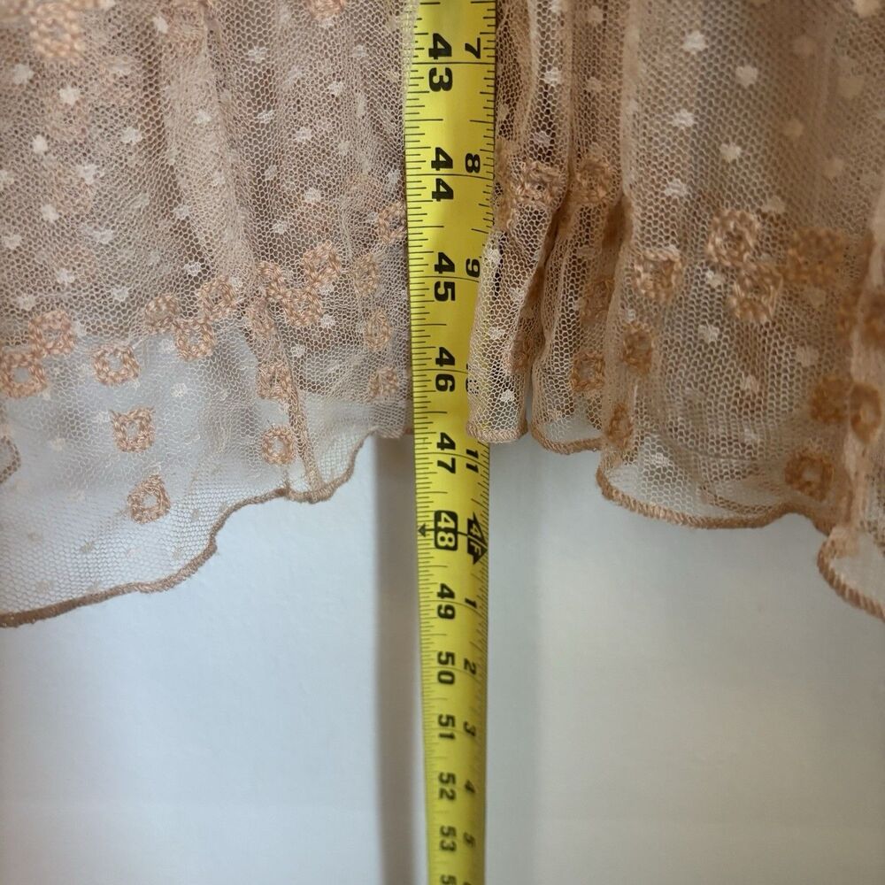 Sundance Midi Dress Pink Blush Lace Fairy Embroidered S Boho Gauzy Girly‎ - Picture 8 of 9